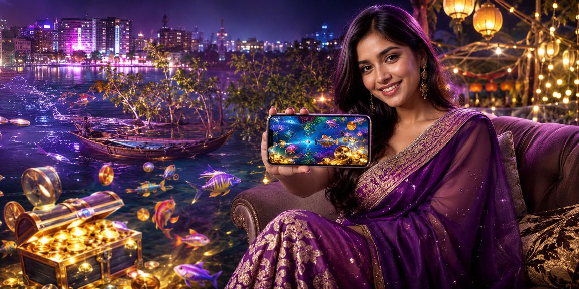 সুন্দরবন থিমে নিওন ফিশিং গেম — 1601 বিনোদন
